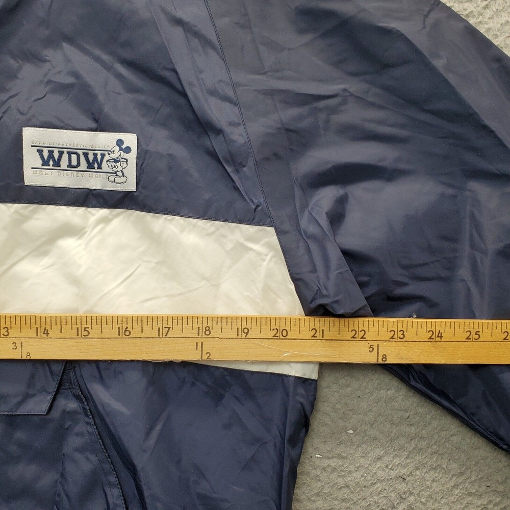 Disney World Windbreaker Jacket Women's S Multi Cheer Fleece Lined Hood 1/2 Zip - Picture 10 of 11